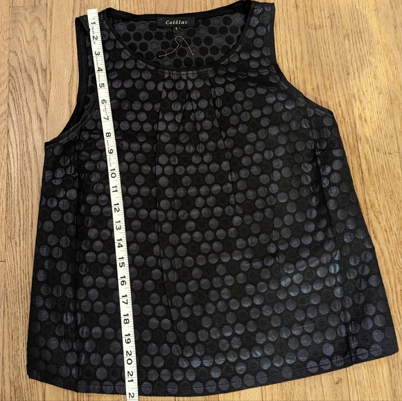 Women’s Cote’lac Tissue Fabric Sleeveless Tank Top, Size 1, US Size: M, black - Picture 2 of 13
